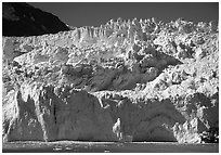 Front of Aialik Glacier. Kenai Fjords National Park ( black and white)