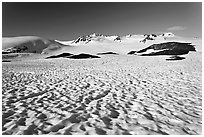 Snow cups and Harding icefield. Kenai Fjords National Park ( black and white)