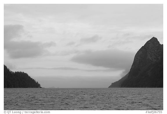 Peaks and fog. Kenai Fjords National Park (black and white)