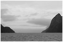 Peaks and fog. Kenai Fjords National Park ( black and white)