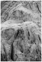 Detail of steep section of Exit Glacier. Kenai Fjords National Park ( black and white)