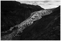 Exit Glacier, 2016. Kenai Fjords National Park ( black and white)