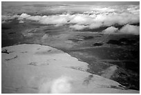 Aerial view of the Arctic dune field. Kobuk Valley National Park, Alaska, USA. (black and white)