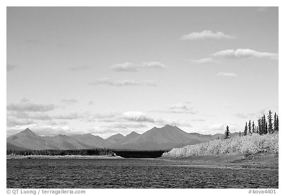 River and Baird mountains. Kobuk Valley National Park (black and white)