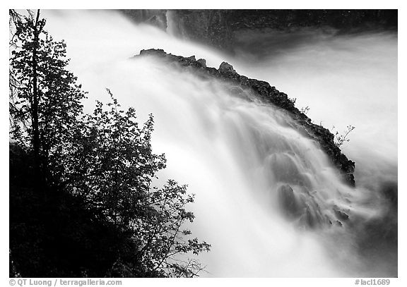 Tanalian falls. Lake Clark National Park (black and white)