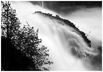 Tanalian falls. Lake Clark National Park ( black and white)