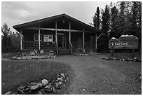 Visitor Center. Lake Clark National Park ( black and white)
