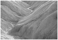 Glacial stream on Root glacier. Wrangell-St Elias National Park ( black and white)