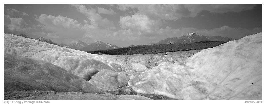 Glacier landscape. Wrangell-St Elias National Park (black and white)