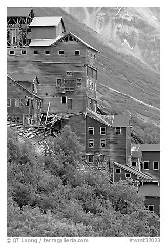 Kennecott mill. Wrangell-St Elias National Park (black and white)