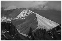 Green Butte, late afternoon. Wrangell-St Elias National Park ( black and white)