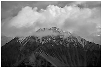 Cloud and Porphyry Mountain. Wrangell-St Elias National Park ( black and white)