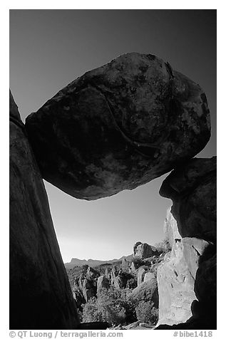 Balanced rock in Grapevine mountains. Big Bend National Park, Texas, USA.