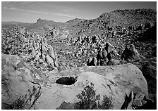 Boulders in Grapevine mountains. Big Bend National Park ( black and white)