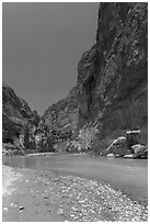 Rio Grande River, Boquillas Canyon. Big Bend National Park ( black and white)