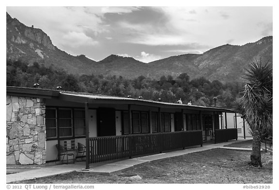 Guestrooms, Chisos Mountain Lodge. Big Bend National Park (black and white)