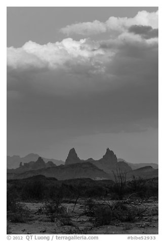 Mules Ears. Big Bend National Park (black and white)