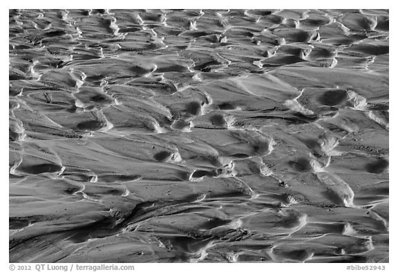 Close up of muds. Big Bend National Park (black and white)