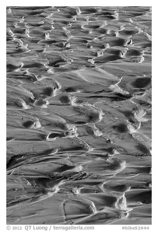 Mud ripples, Terlingua Creek. Big Bend National Park (black and white)