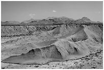 Eroded canyon near Maverick Junction. Big Bend National Park ( black and white)