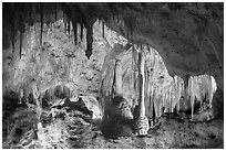Painted Grotto. Carlsbad Caverns National Park ( black and white)