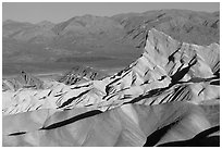 Manly beacon, Zabriskie point, sunrise. Death Valley National Park ( black and white)