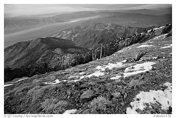 View from Telescope Peak. Death Valley National Park (black and white)