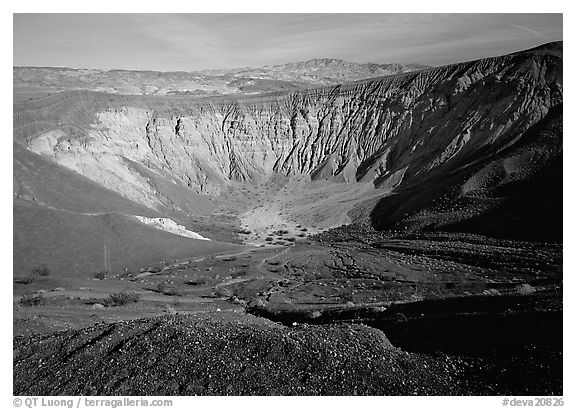 Ubehebe Crater. Death Valley National Park (black and white)