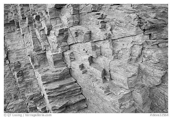 Polyedral rock patterns, Mosaic canyon. Death Valley National Park, California, USA.