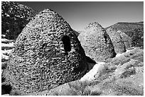 Charcoal kilns. Death Valley National Park, California, USA. (black and white)
