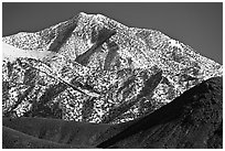 Telescope peak seen from Emigrant Pass. Death Valley National Park, California, USA. (black and white)