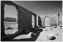 Ashford Mill Ruins. Death Valley National Park, California, USA. (black and white)