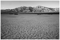 Mud playa, Panamint Valley. Death Valley National Park ( black and white)