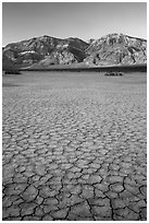 Panamint Playa and Panamint Range. Death Valley National Park ( black and white)