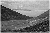 Side valley leading to Panamint Valley. Death Valley National Park ( black and white)