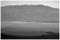 Panamint Valley and Playa from above. Death Valley National Park ( black and white)