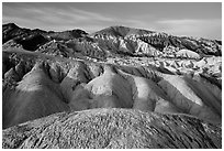 Twenty Mule Team Canyon badlands. Death Valley National Park ( black and white)
