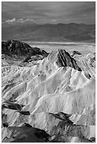 Manly Beacon and main valley. Death Valley National Park ( black and white)