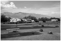 Furnace Creek Campground. Death Valley National Park ( black and white)