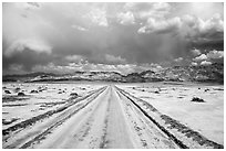 West Side Road. Death Valley National Park ( black and white)