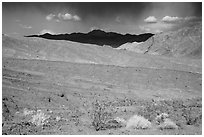 Black Mountains near Jubilee Pass. Death Valley National Park ( black and white)