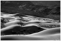 Undulating Ibex dune field. Death Valley National Park ( black and white)