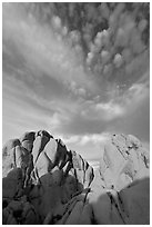 Rocks and clouds. Joshua Tree National Park ( black and white)
