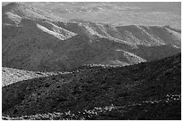 Desert hills. Joshua Tree National Park ( black and white)
