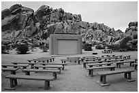Amphitheater, Indian Cove Campground. Joshua Tree National Park ( black and white)