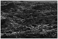 Desert ridges. Joshua Tree National Park ( black and white)