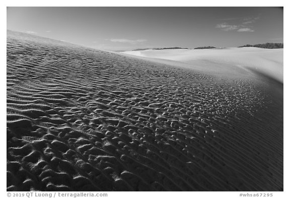 Heart of the Sands, early morning. White Sands National Park (black and white)