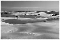 Gypsum sand dunes. White Sands National Park ( black and white)