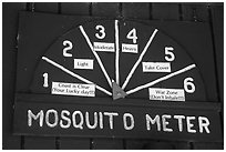 Mosquito Meter in old visitor center. Congaree National Park ( black and white)