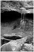 Blue Hen Falls in autumn. Cuyahoga Valley National Park ( black and white)